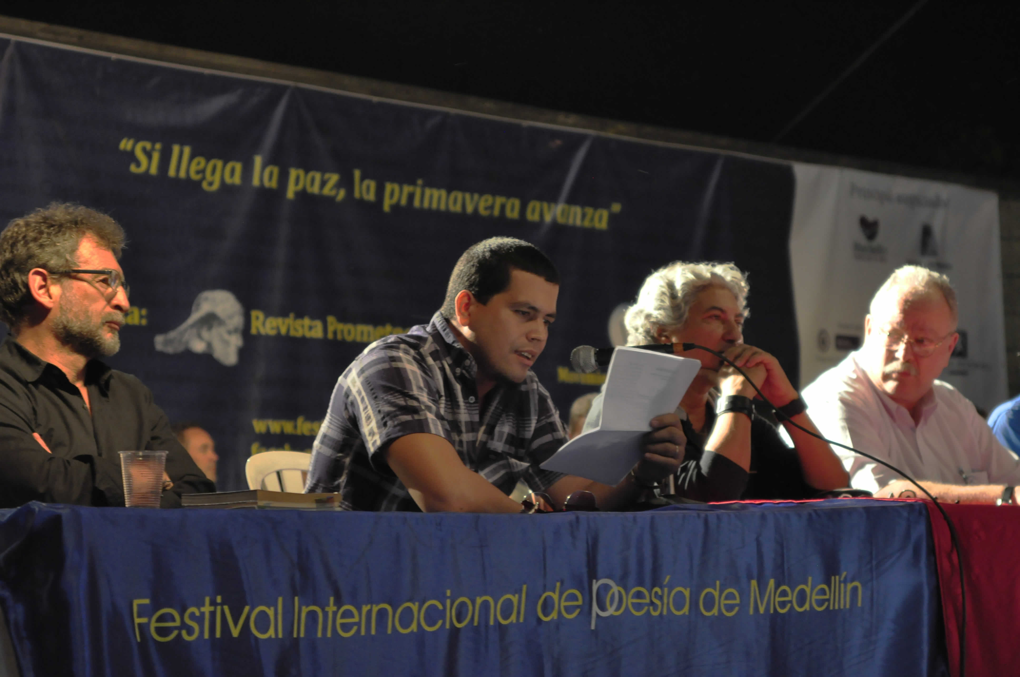 Santiago Mutis (Colombia), Oscar Cruz (Cuba), José Rolando Rivero (Cuba), Jorge Fondebrider (Argentina)