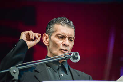 Lectura de Fernando Linero (Colombia). © #25FIPM. Photo: Sara Marin