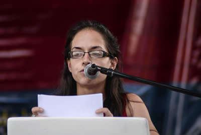 Lectura de Robin Myers (Estados Unidos). © #25FIPM. Photo: Sara Marín