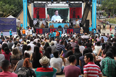 >Alcalde de Medellin, Aníbal Gaviria Correa. © #25FIPM. Photo: Natalia Rendón
