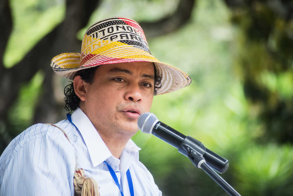 Vito Apushana (Nación Wayuu, Colombia). © #25FIPM. Photo: Sara Marín