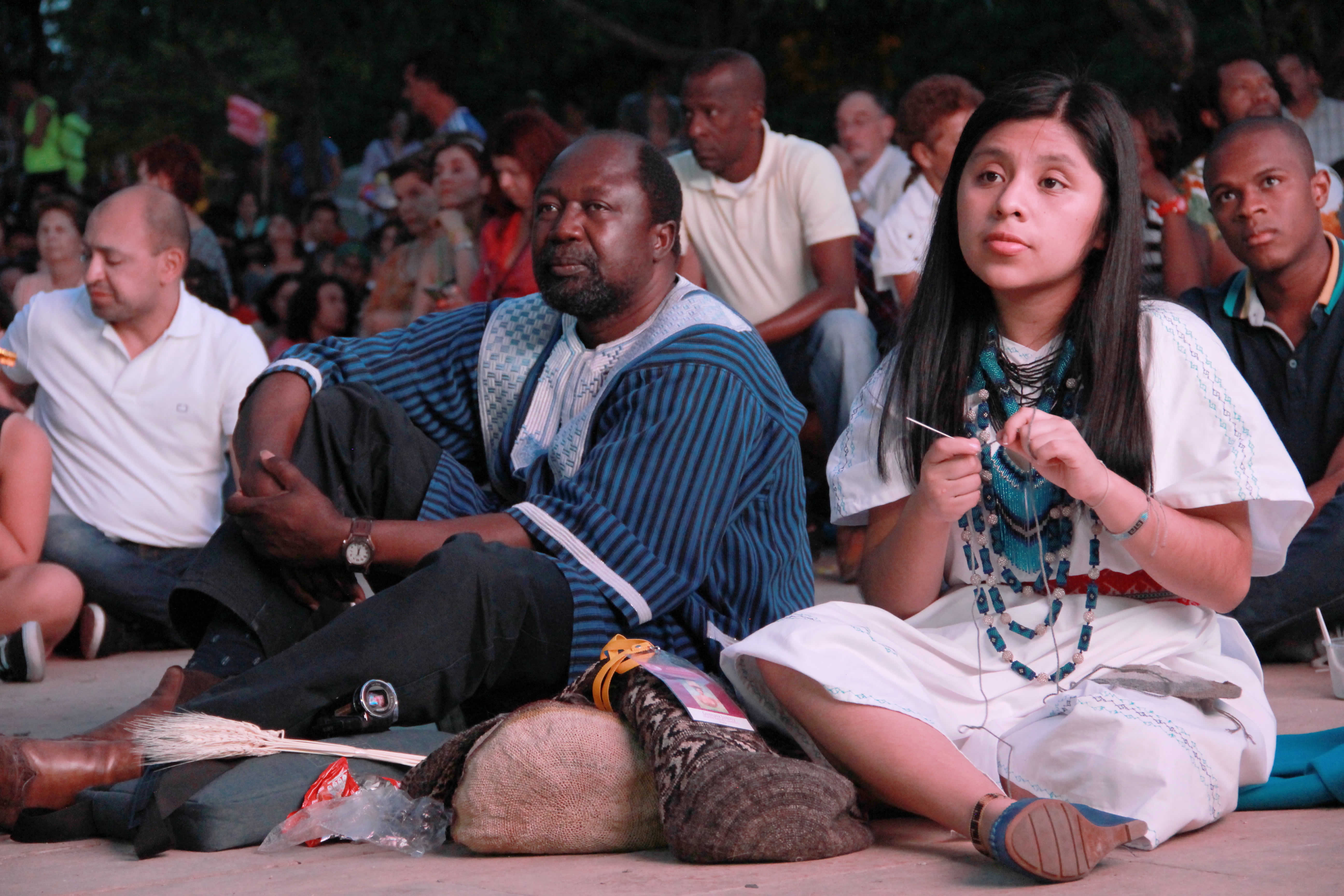 Koulsy Lamko (Chad), Gunnara Jamioy (Colombia). © Nidia Naranjo