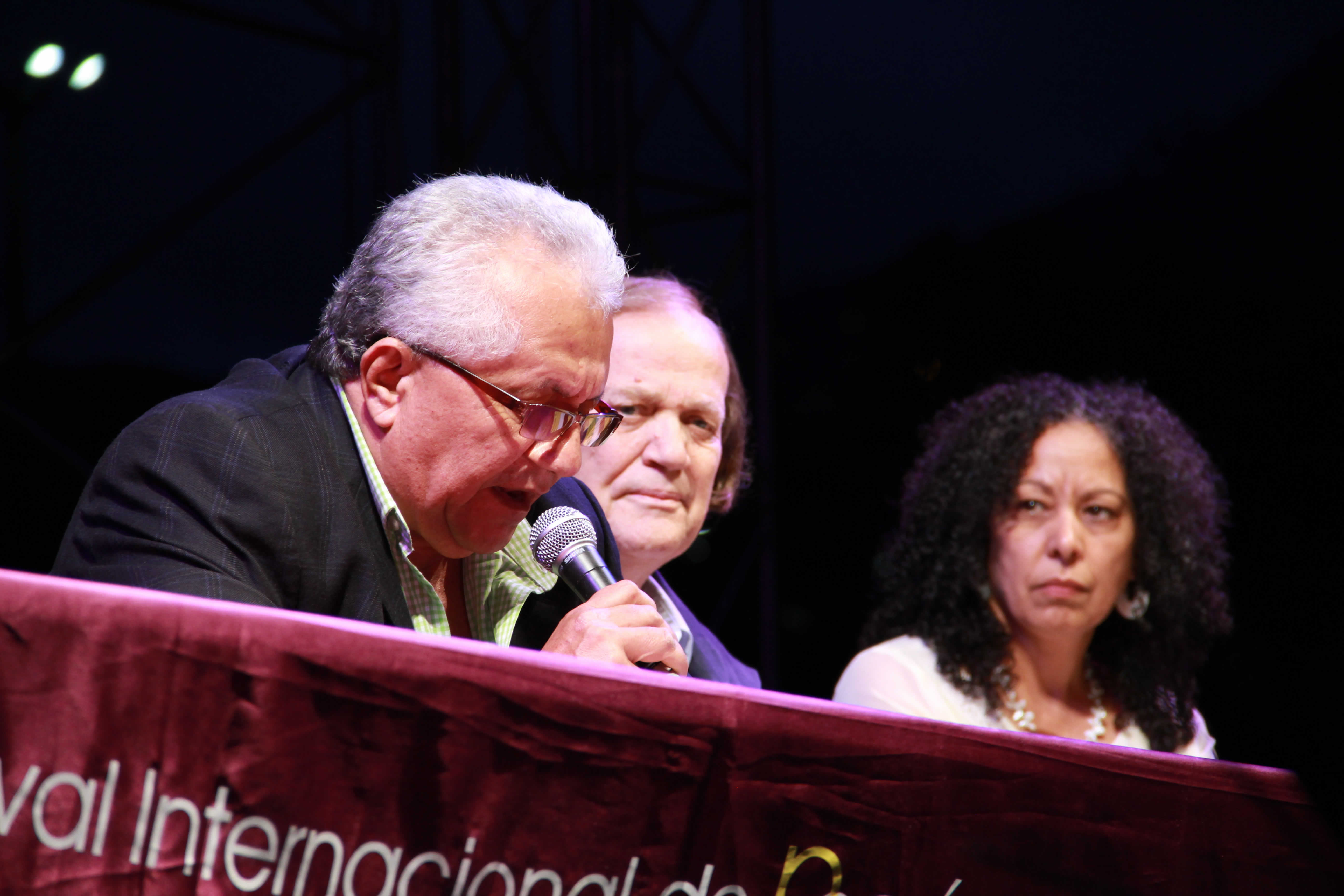 Adhely Rivero (República Bolivariana de Venezuela), Hatto Fischer (Alemania), Marianela Medrano (República Dominicana). © Nidia Naranjo