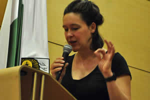 Monika Rinck, Alemania. Fotografía: Festival de Poesía de Medellin